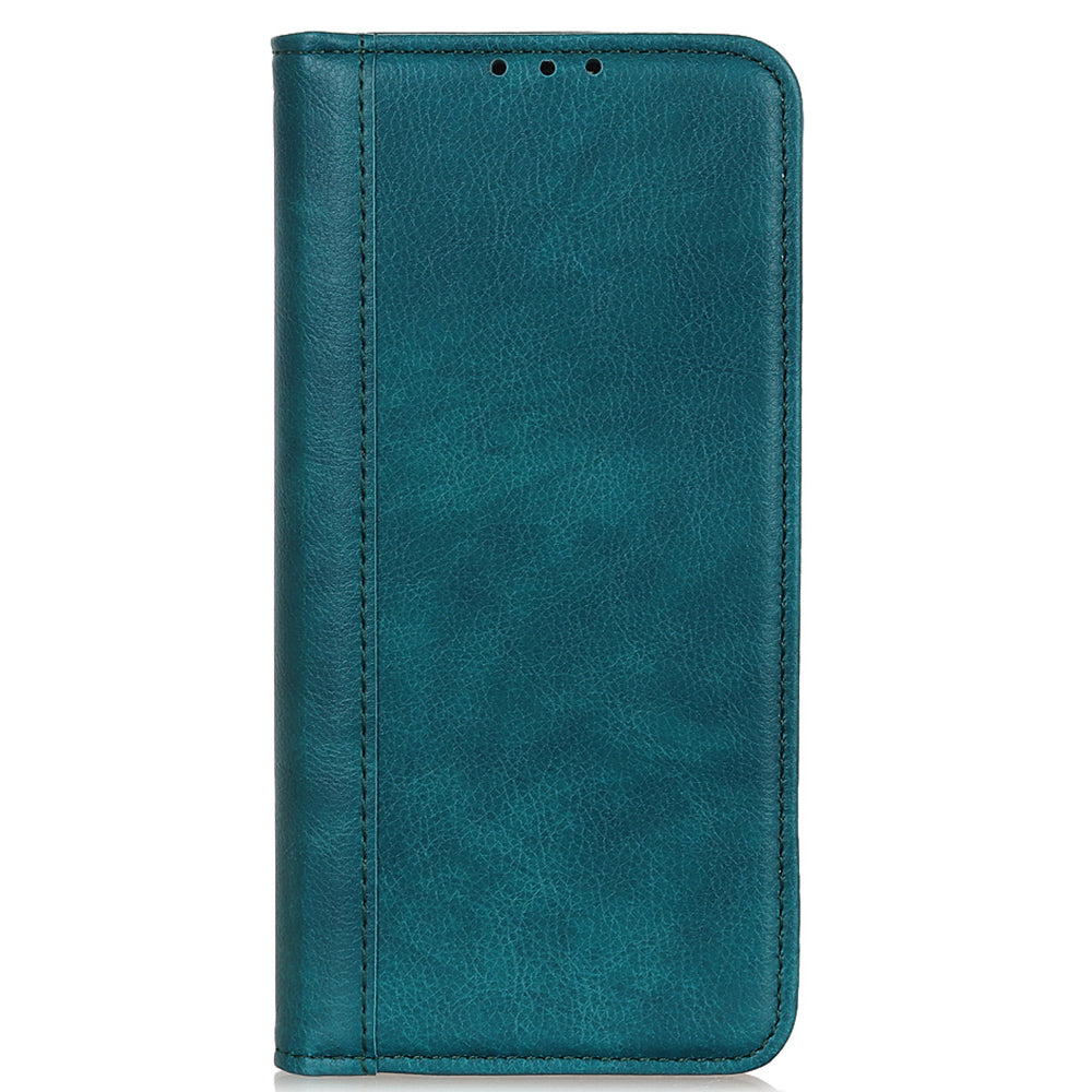 For Xiaomi Redmi Note 13 Pro 4G / Poco M6 Pro 4G Case Split Leather Stand Phone Cover - Green