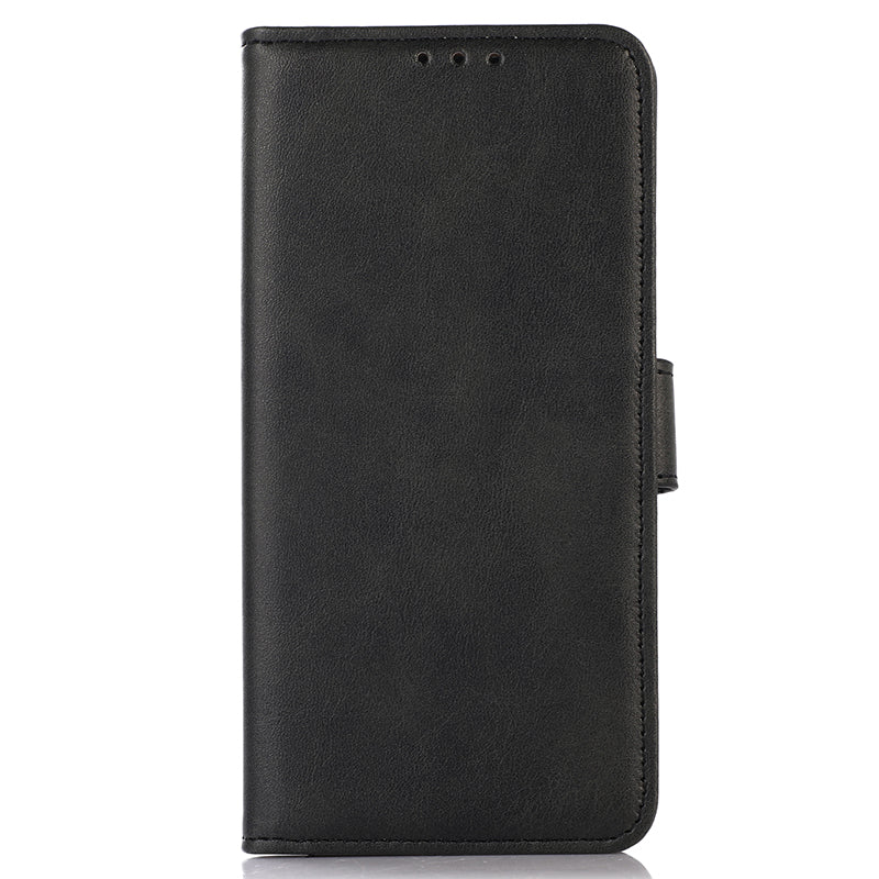 For Xiaomi Redmi Note 13 Pro 4G / Poco M6 Pro 4G Case PU Leather Phone Cover Cowhide Texture - Black