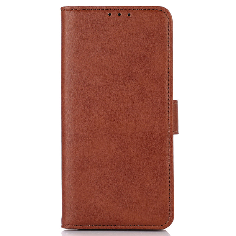 For Xiaomi Redmi Note 13 Pro 4G / Poco M6 Pro 4G Case PU Leather Phone Cover Cowhide Texture - Brown