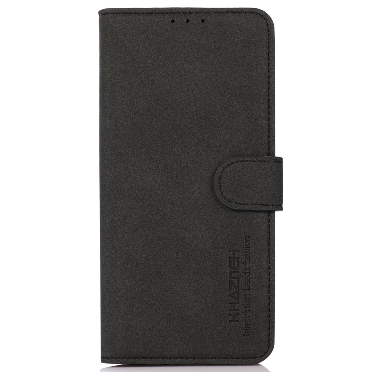KHAZNEH For Xiaomi Redmi Note 13 Pro 4G / Poco M6 Pro 4G Case PU Leather Wallet Folio Phone Cover - Black