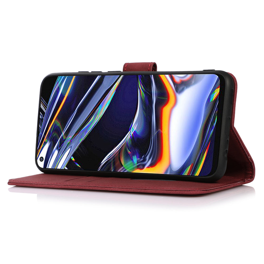 KHAZNEH For Xiaomi Redmi Note 13 Pro 4G / Poco M6 Pro 4G Case PU Leather Wallet Folio Phone Cover - Red