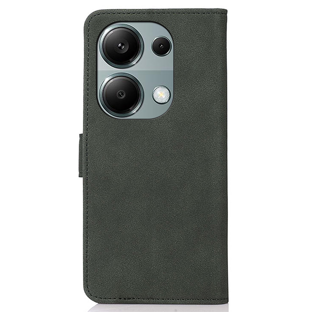 KHAZNEH For Xiaomi Redmi Note 13 Pro 4G / Poco M6 Pro 4G Case PU Leather Wallet Folio Phone Cover - Green