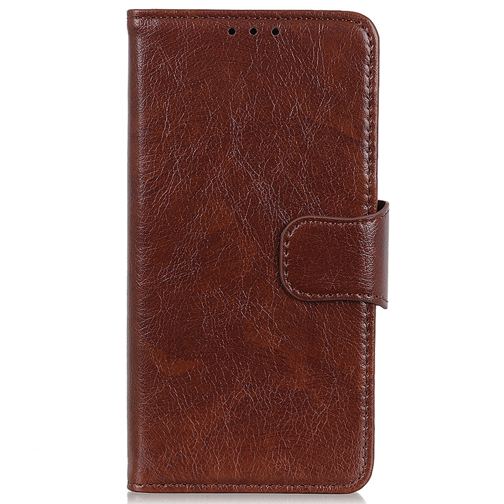 For Xiaomi Redmi Note 13 Pro 4G / Poco M6 Pro 4G Case Split Leather Wallet Card Holder Stand Phone Cover - Brown