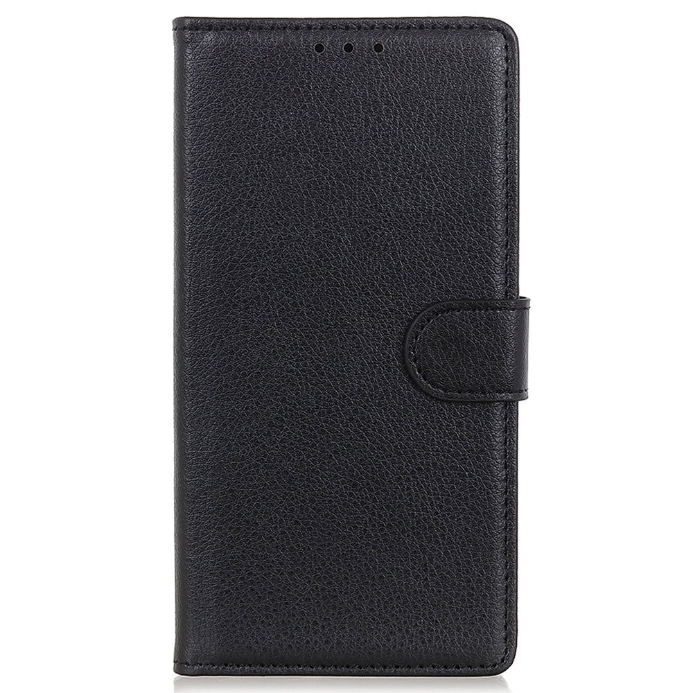 For Xiaomi Redmi Note 13 Pro 4G / Poco M6 Pro 4G Case PU Leather Folio Stand View Phone Cover - Black