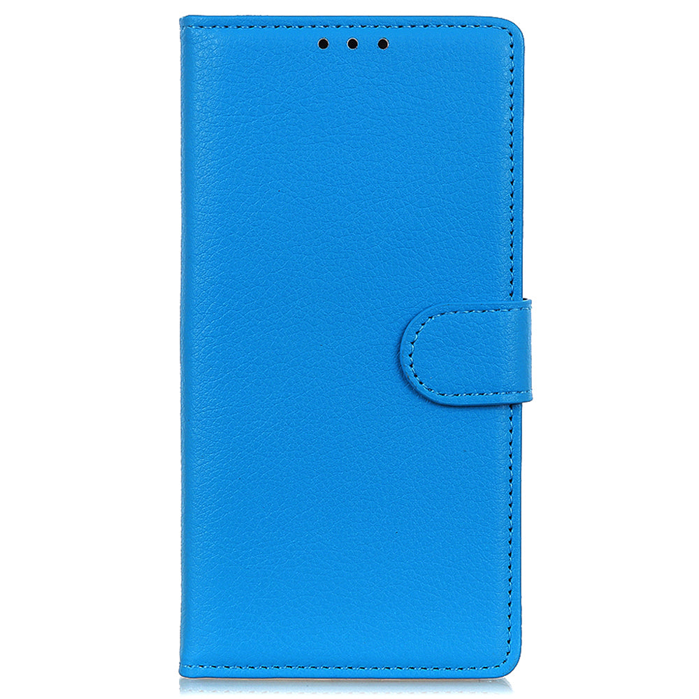 For Xiaomi Redmi Note 13 Pro 4G / Poco M6 Pro 4G Case PU Leather Folio Stand View Phone Cover - Blue