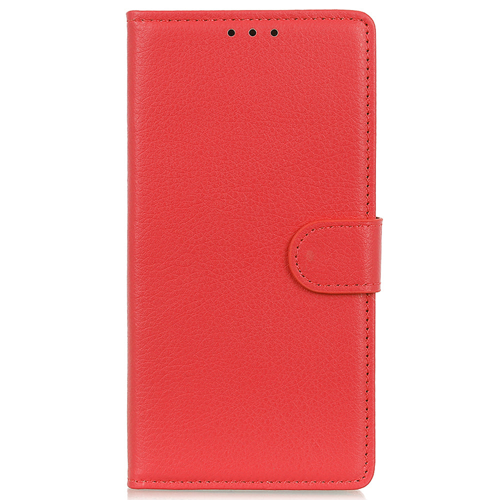 For Xiaomi Redmi Note 13 Pro 4G / Poco M6 Pro 4G Case PU Leather Folio Stand View Phone Cover - Red