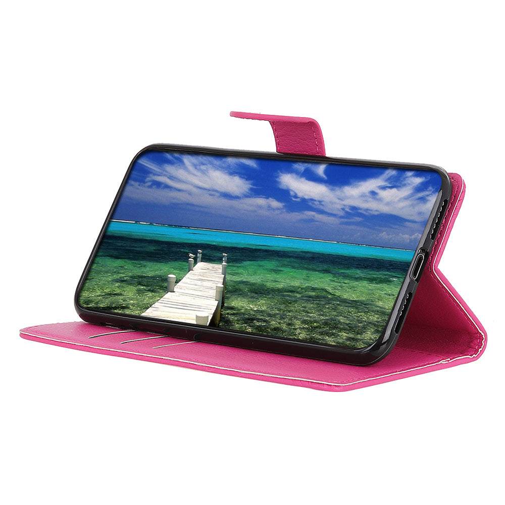 For Xiaomi Redmi Note 13 Pro 4G / Poco M6 Pro 4G Case PU Leather Folio Stand View Phone Cover - Rose