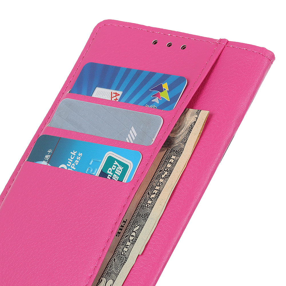 For Xiaomi Redmi Note 13 Pro 4G / Poco M6 Pro 4G Case PU Leather Folio Stand View Phone Cover - Rose