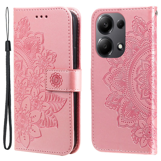 For Xiaomi Redmi Note 13 Pro 4G / Poco M6 Pro 4G Cover PU Leather Flip Stand Phone Case - Pink