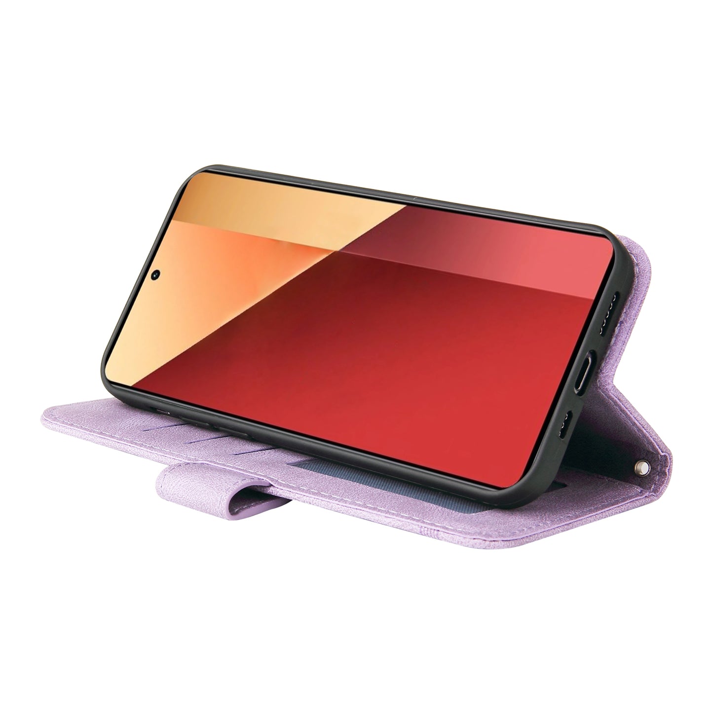 For Xiaomi Redmi Note 13 Pro 4G / Poco M6 Pro 4G Case Magnetic Leather Skin-Touch Phone Protector - Purple