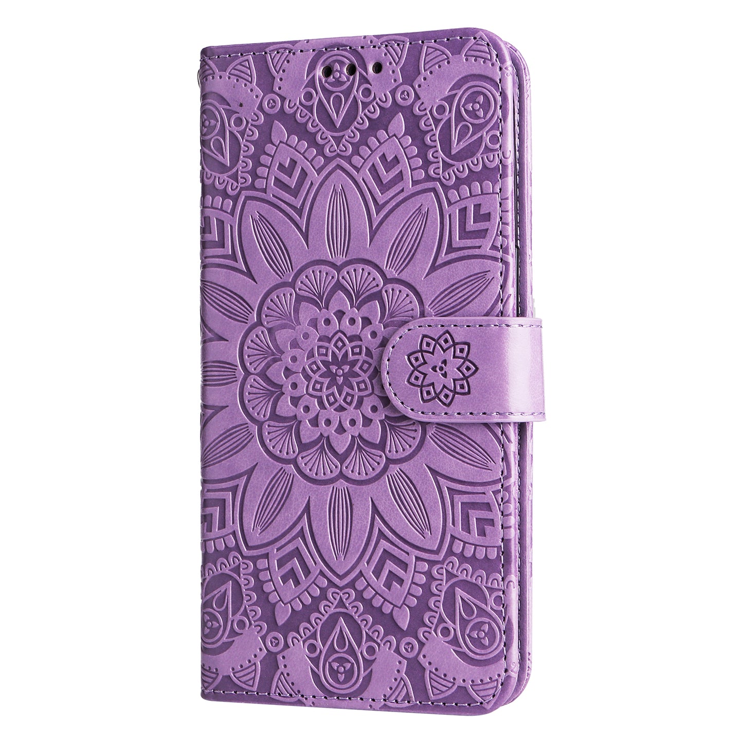 For Xiaomi Redmi Note 13 Pro 4G / Poco M6 Pro 4G Magnetic Phone Case Leather Imprinted Cover - Purple