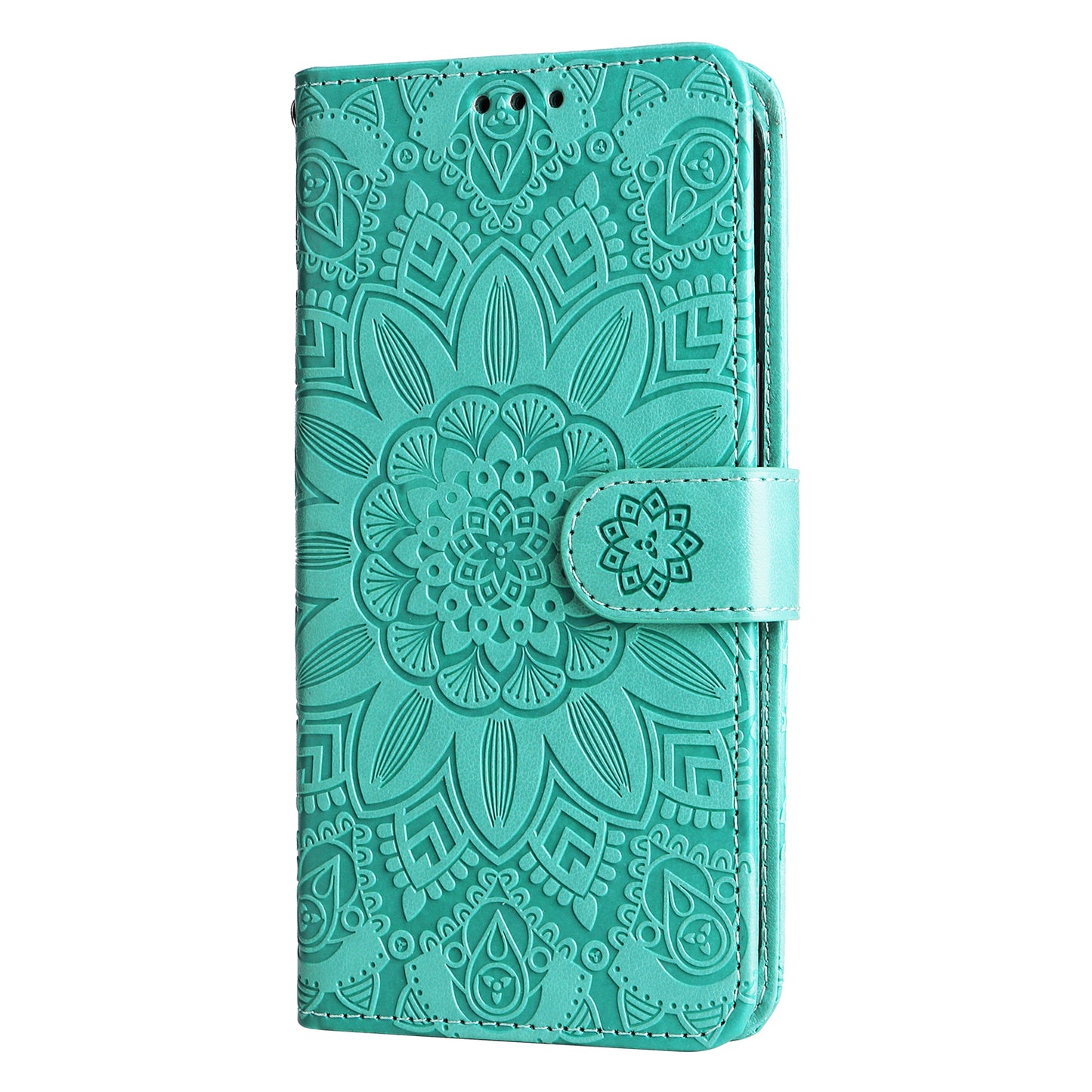 For Xiaomi Redmi Note 13 Pro 4G / Poco M6 Pro 4G Magnetic Phone Case Leather Imprinted Cover - Green