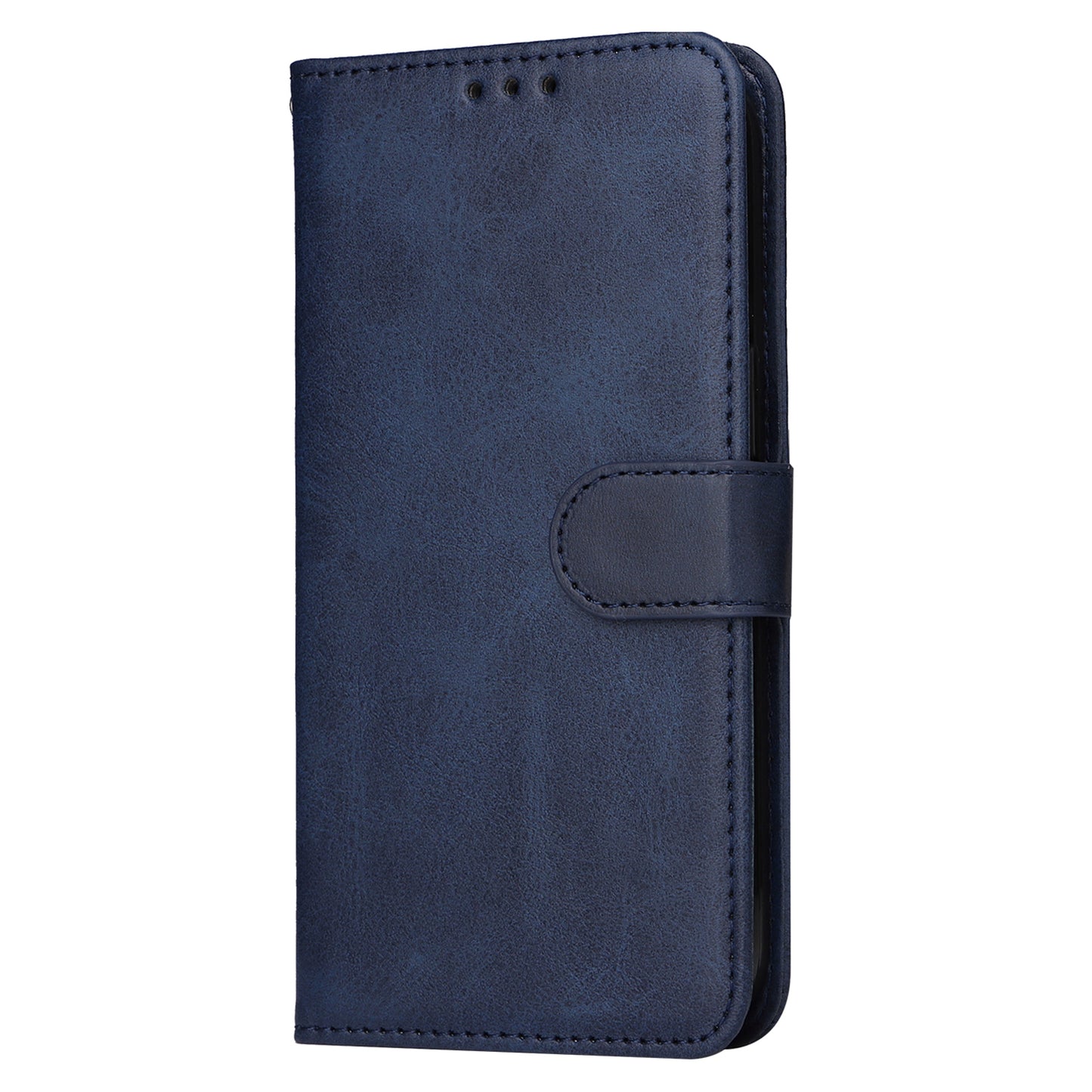 For Xiaomi Redmi Note 13 Pro 4G / Poco M6 Pro 4G Case Calf Texture Photo Slot Phone Cover - Blue
