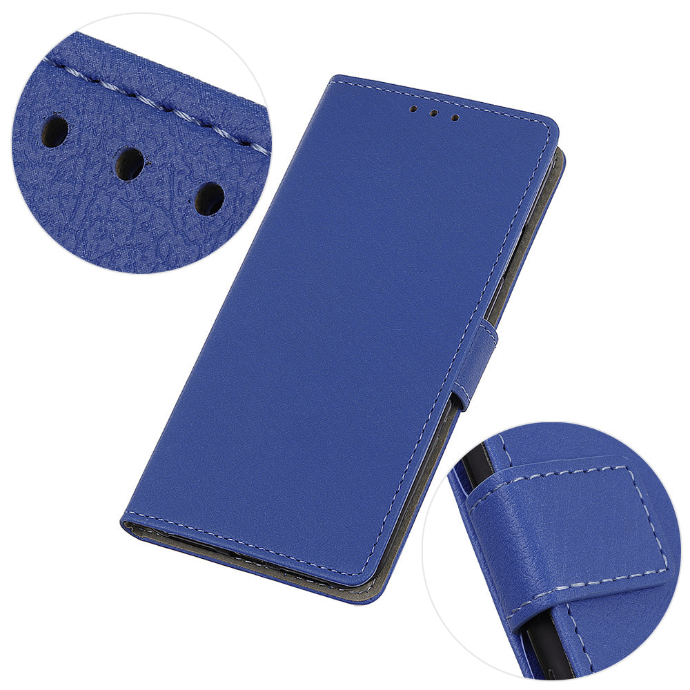 For Xiaomi Redmi Note 13 4G Leather Wallet Case Viewing Stand Phone Cover - Blue