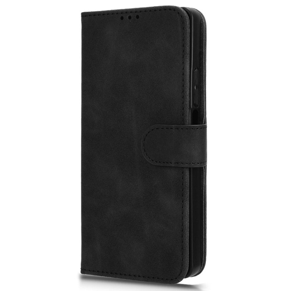 For Xiaomi Redmi Note 13 Pro 4G / Poco M6 Pro 4G Case PU Leather Skin-touch Protective Folio Phone Cover - Black