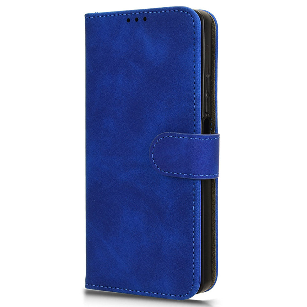 For Xiaomi Redmi Note 13 Pro 4G / Poco M6 Pro 4G Case PU Leather Skin-touch Protective Folio Phone Cover - Blue