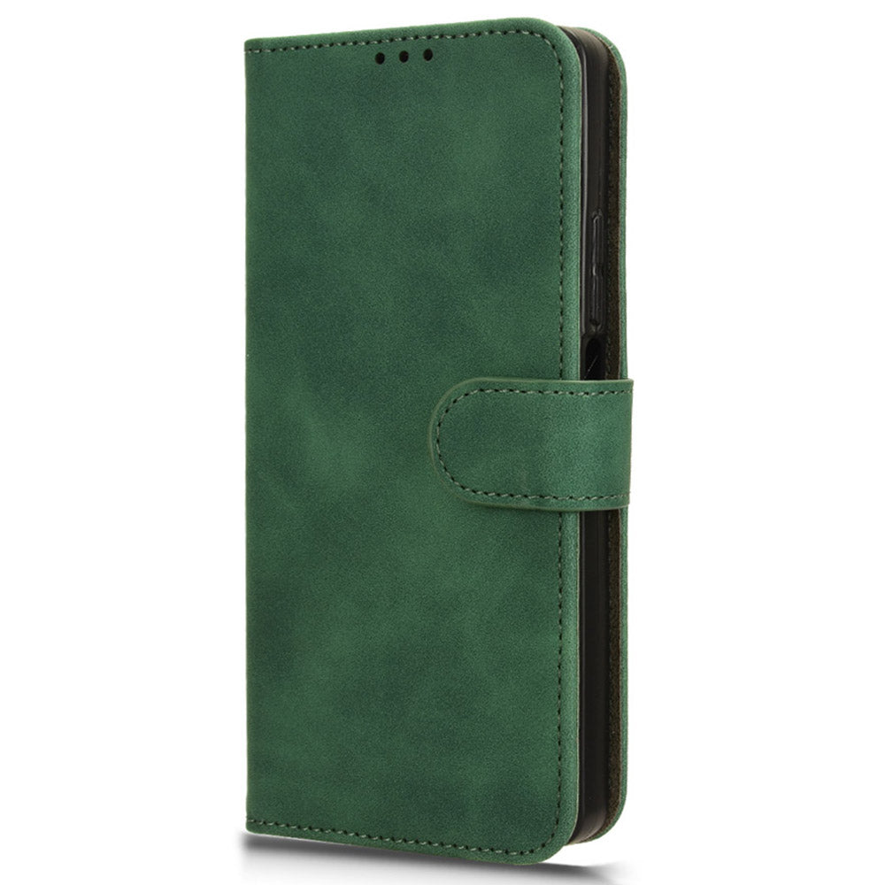 For Xiaomi Redmi Note 13 Pro 4G / Poco M6 Pro 4G Case PU Leather Skin-touch Protective Folio Phone Cover - Green