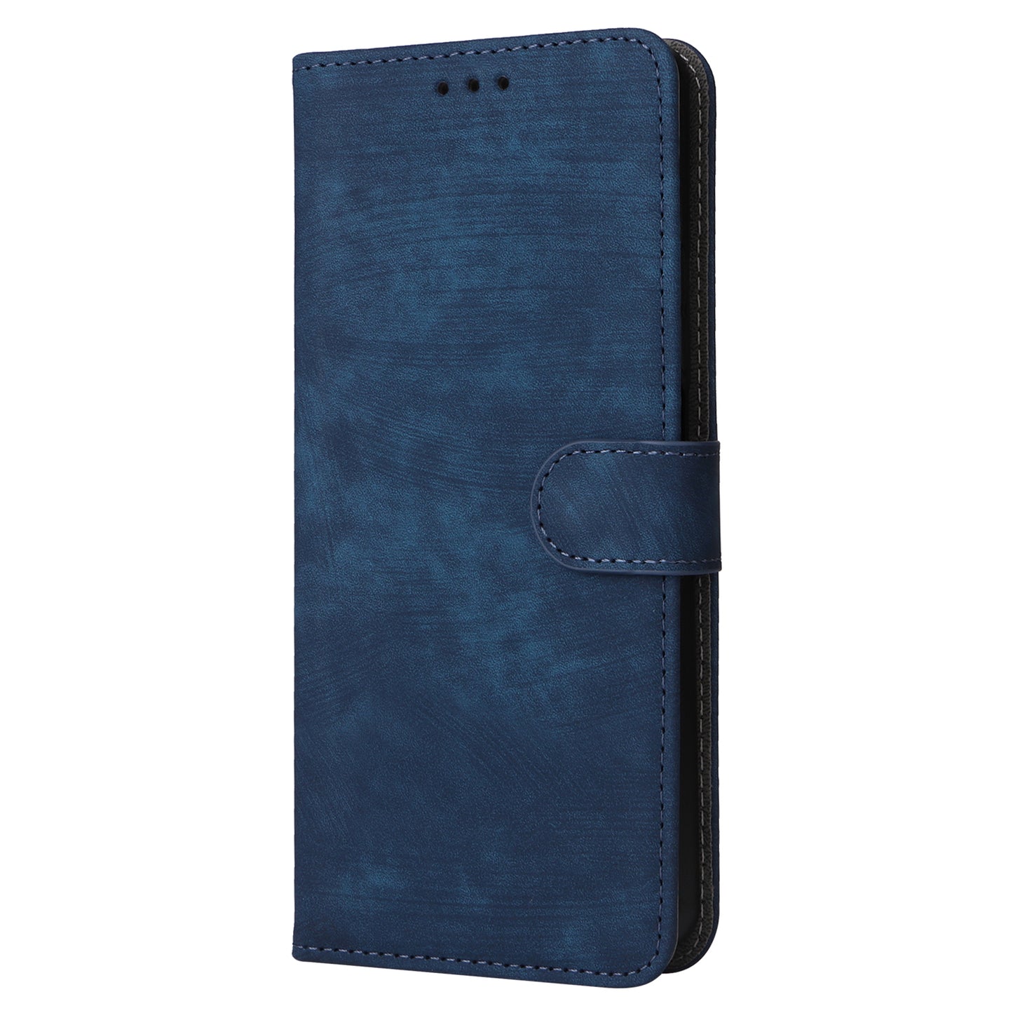 For Xiaomi Redmi Note 13 Pro 4G / Poco M6 Pro 4G Case with Strap RFID Blocking PU Leather Cover Stand - Blue