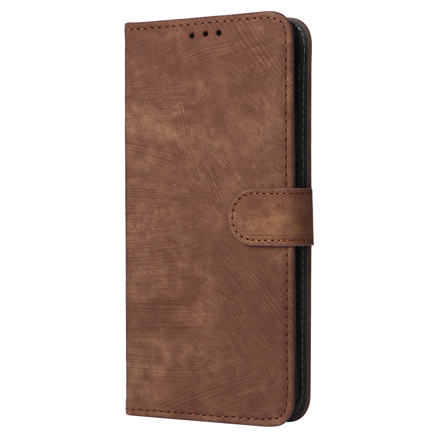 For Xiaomi Redmi Note 13 Pro 4G / Poco M6 Pro 4G Case with Strap RFID Blocking PU Leather Cover Stand - Brown