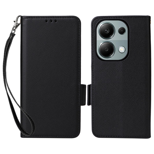 For Xiaomi Redmi Note 13 Pro 4G / Poco M6 Pro 4G Case Wallet Protective Folio Cover - Black