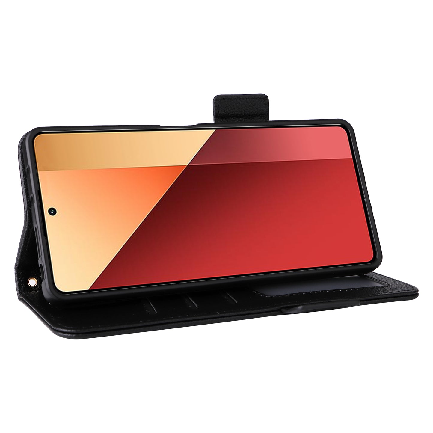 For Xiaomi Redmi Note 13 Pro 4G / Poco M6 Pro 4G Case Wallet Protective Folio Cover - Black
