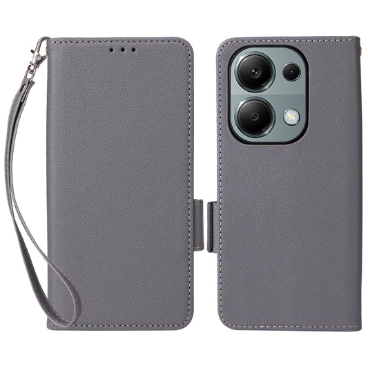 For Xiaomi Redmi Note 13 Pro 4G / Poco M6 Pro 4G Case Wallet Protective Folio Cover - Grey