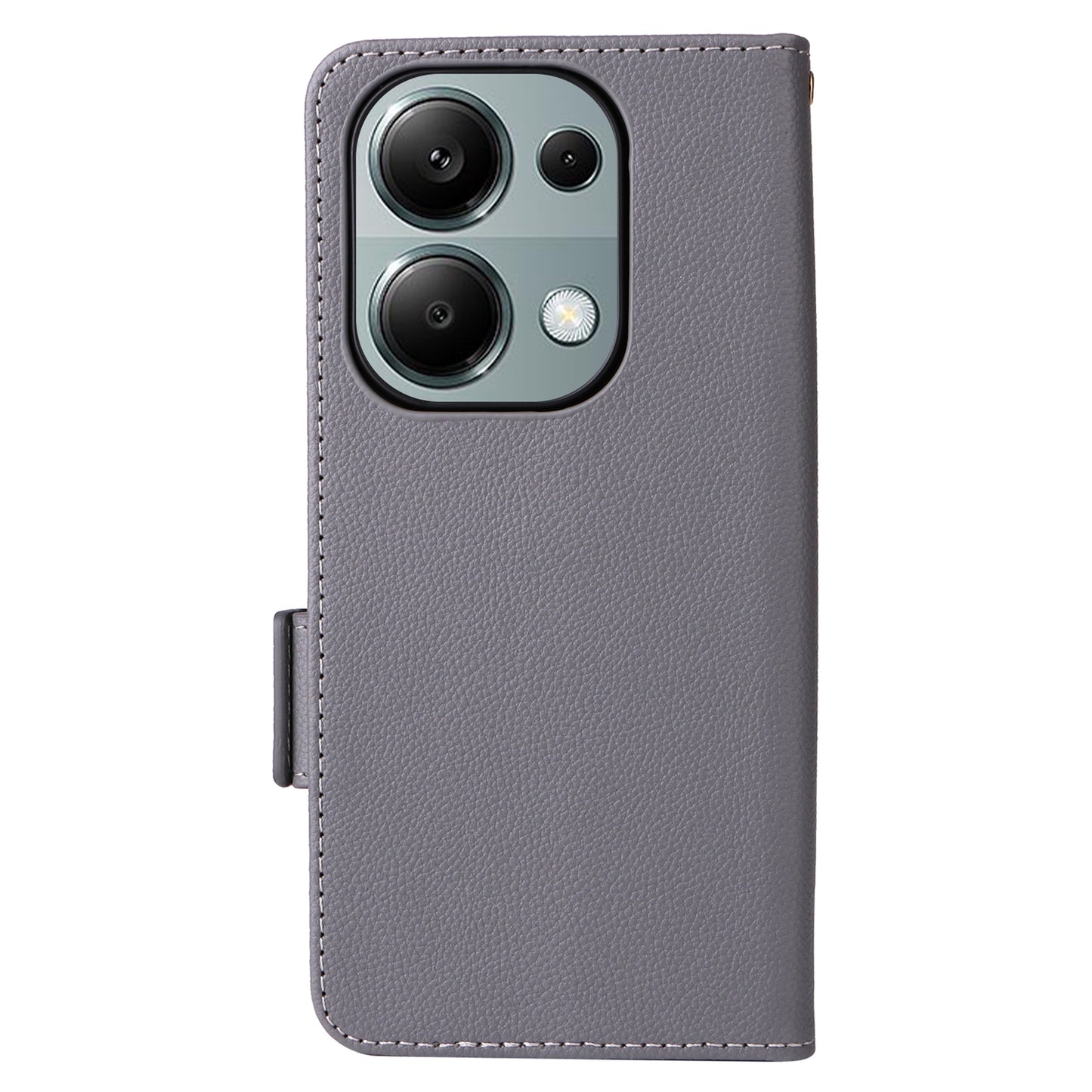 For Xiaomi Redmi Note 13 Pro 4G / Poco M6 Pro 4G Case Wallet Protective Folio Cover - Grey