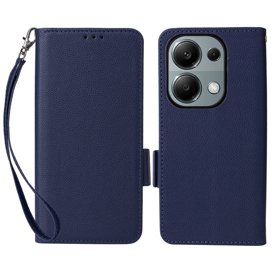 For Xiaomi Redmi Note 13 Pro 4G / Poco M6 Pro 4G Case Wallet Protective Folio Cover - Dark Blue