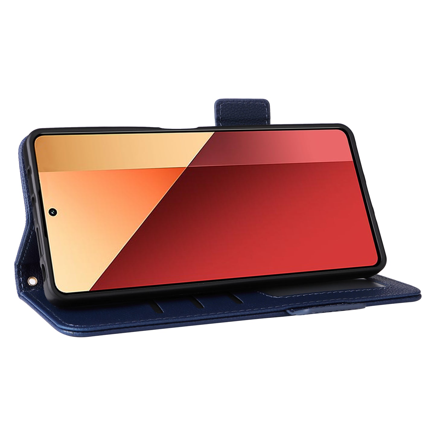 For Xiaomi Redmi Note 13 Pro 4G / Poco M6 Pro 4G Case Wallet Protective Folio Cover - Dark Blue