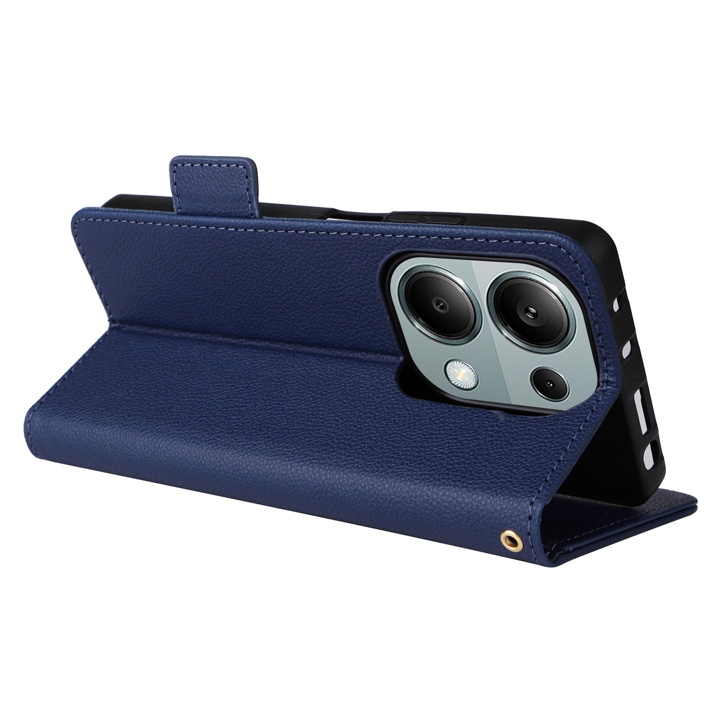 For Xiaomi Redmi Note 13 Pro 4G / Poco M6 Pro 4G Case Wallet Protective Folio Cover - Dark Blue