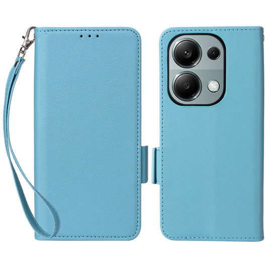 For Xiaomi Redmi Note 13 Pro 4G / Poco M6 Pro 4G Case Wallet Protective Folio Cover - Baby Blue