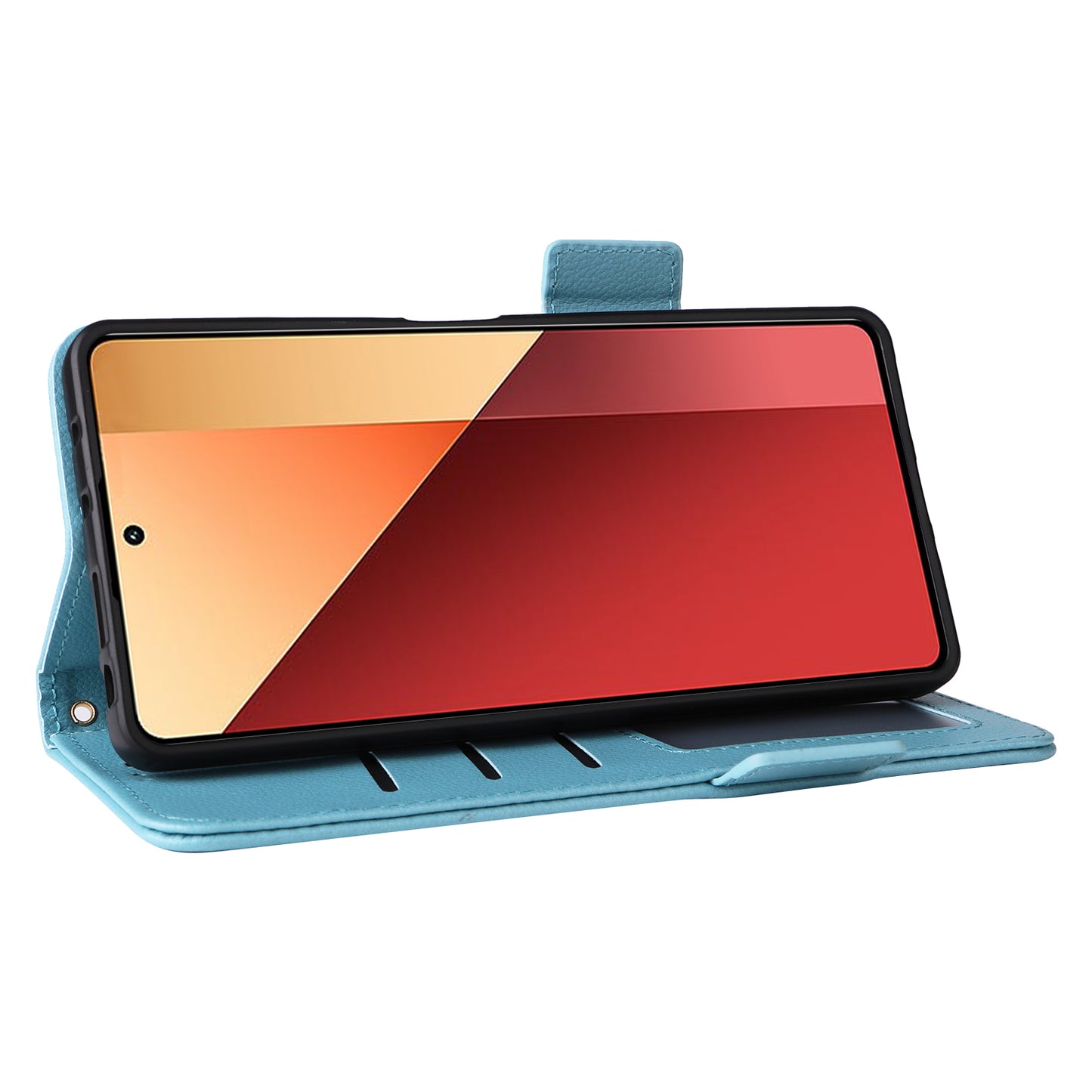 For Xiaomi Redmi Note 13 Pro 4G / Poco M6 Pro 4G Case Wallet Protective Folio Cover - Baby Blue