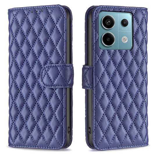 BINFEN COLOR BF Style-14 For Xiaomi Redmi Note 13 Pro 4G / Poco M6 Pro 4G Case Magnetic Protect Leather Phone Cover - Blue