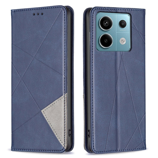 For Xiaomi Redmi Note 13 Pro 4G / Poco M6 Pro 4G Case PU Leather Card Slots Flip Phone Cover - Blue