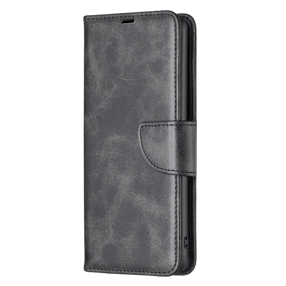 For Xiaomi Redmi Note 13 Pro 4G / Poco M6 Pro 4G Leather Case Stand View Folio Flip Phone Cover - Black
