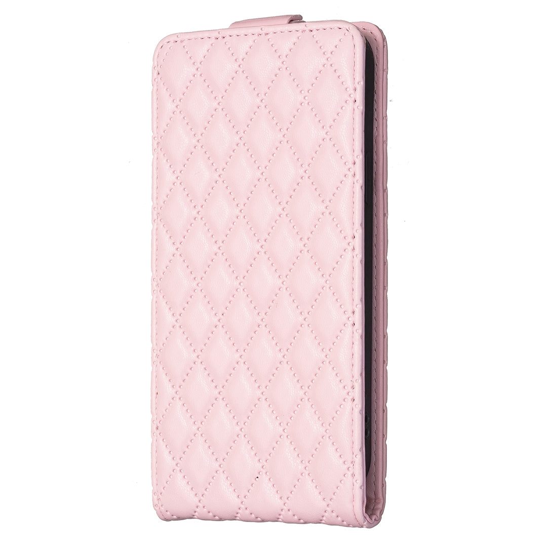 BF30 For Xiaomi Redmi Note 13 Pro 4G / Poco M6 Pro 4G Vertical Flip Case Card Slots Protective Phone Cover - Pink