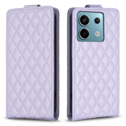 BF30 For Xiaomi Redmi Note 13 Pro 4G / Poco M6 Pro 4G Vertical Flip Case Card Slots Protective Phone Cover - Purple