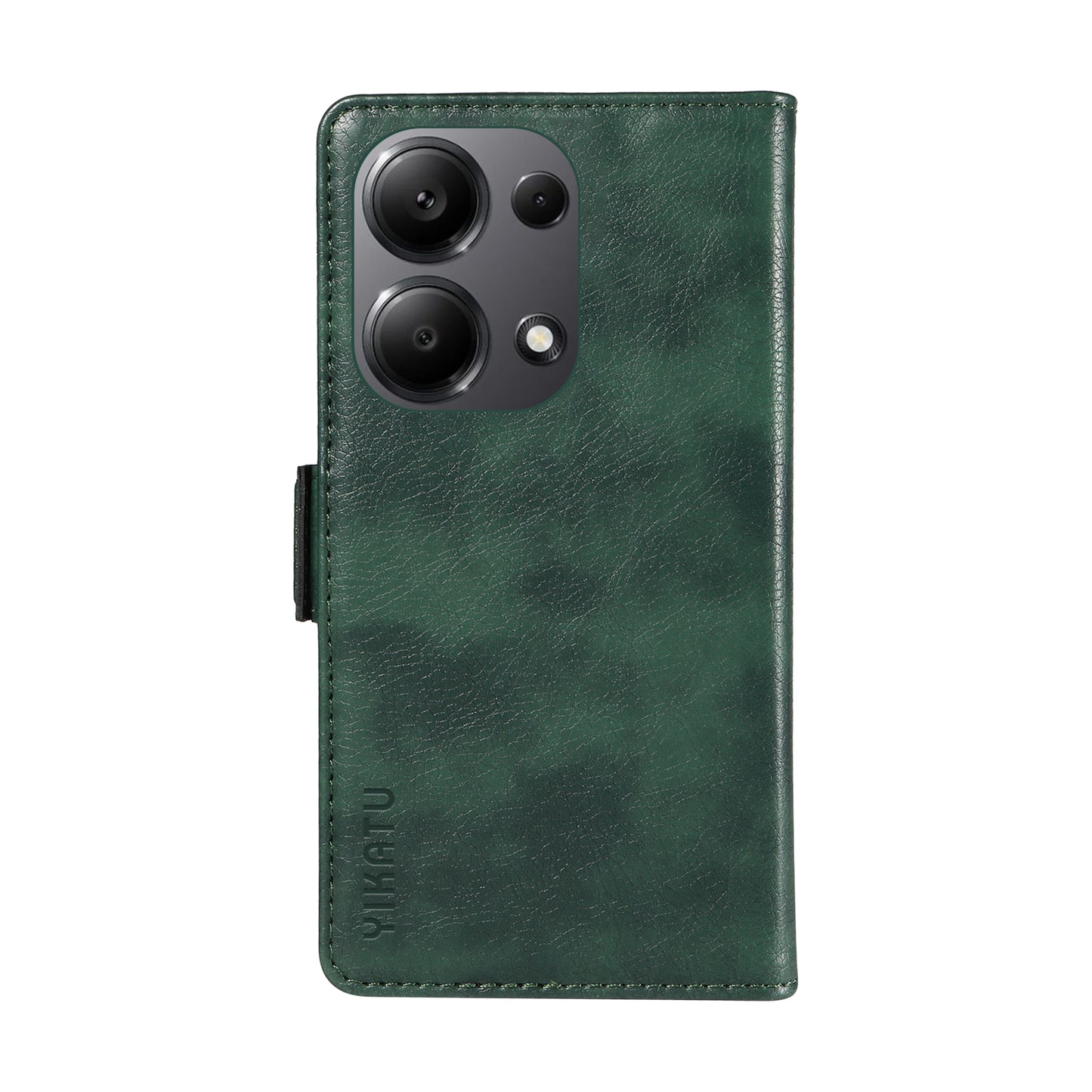 YIKATU YK-007 For Xiaomi Redmi Note 13 Pro 4G / Poco M6 Pro 4G Case Wallet Leather Phone Cover - Green