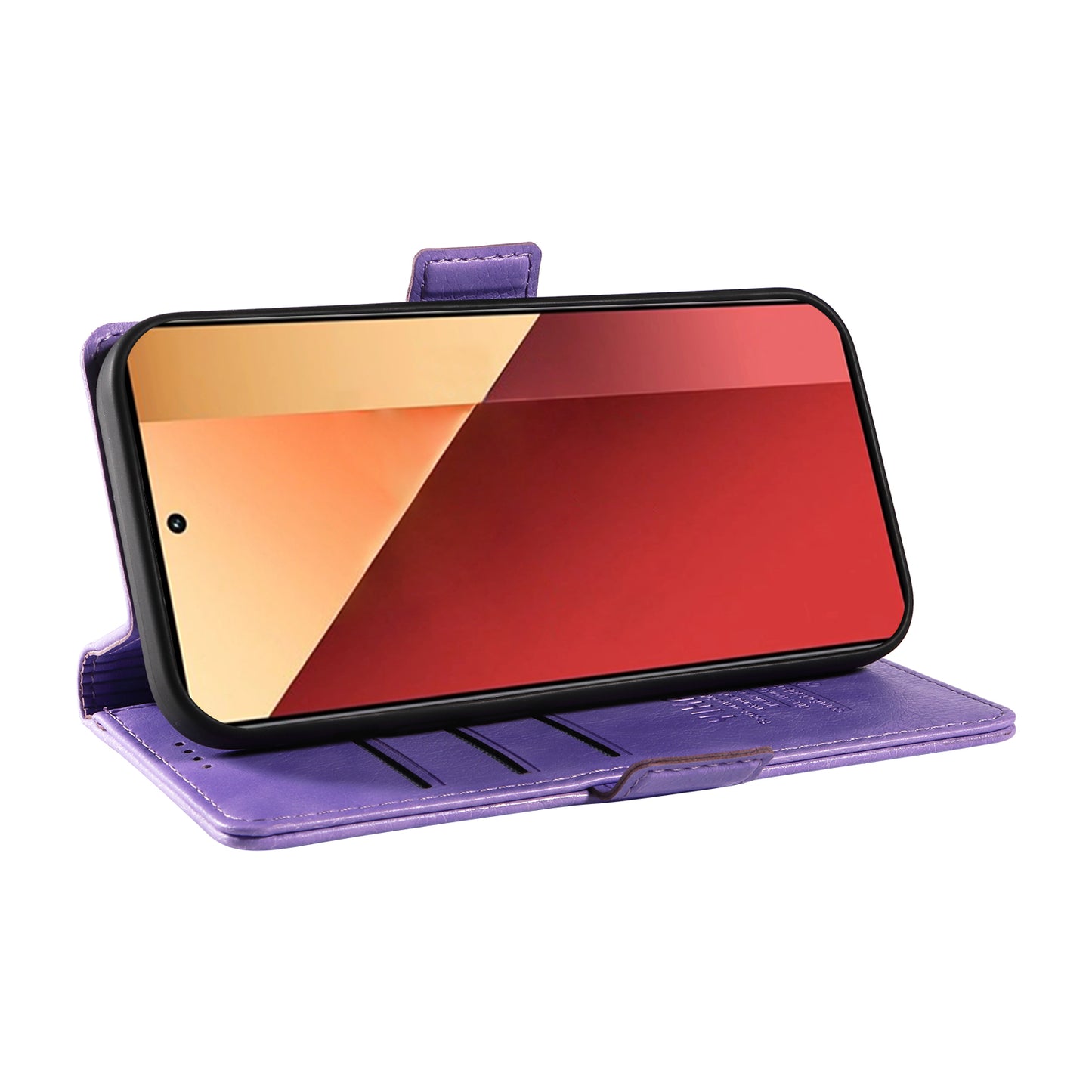 YIKATU YK-007 For Xiaomi Redmi Note 13 Pro 4G / Poco M6 Pro 4G Case Wallet Leather Phone Cover - Purple