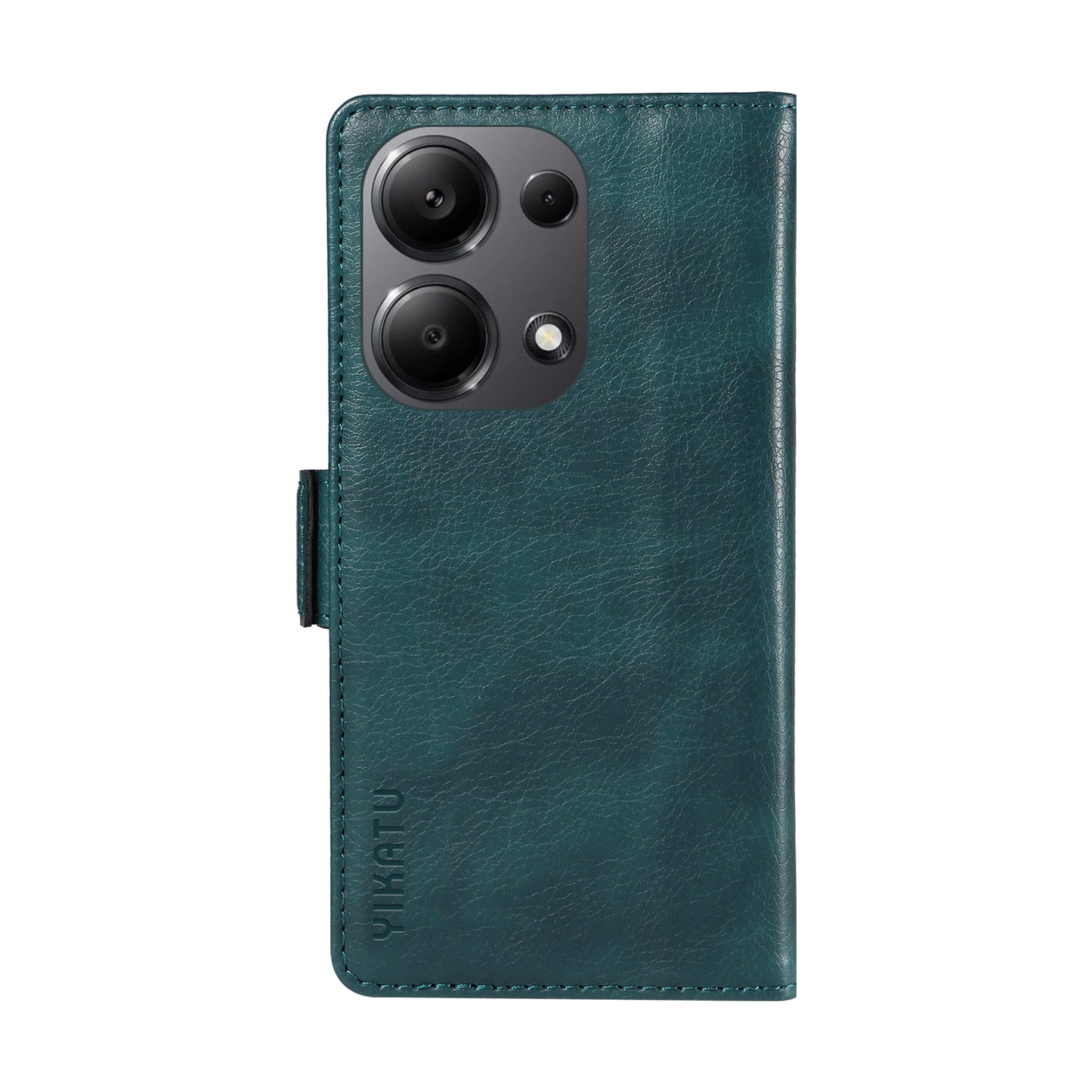 YIKATU YK-007 For Xiaomi Redmi Note 13 Pro 4G / Poco M6 Pro 4G Case Wallet Leather Phone Cover - Blue