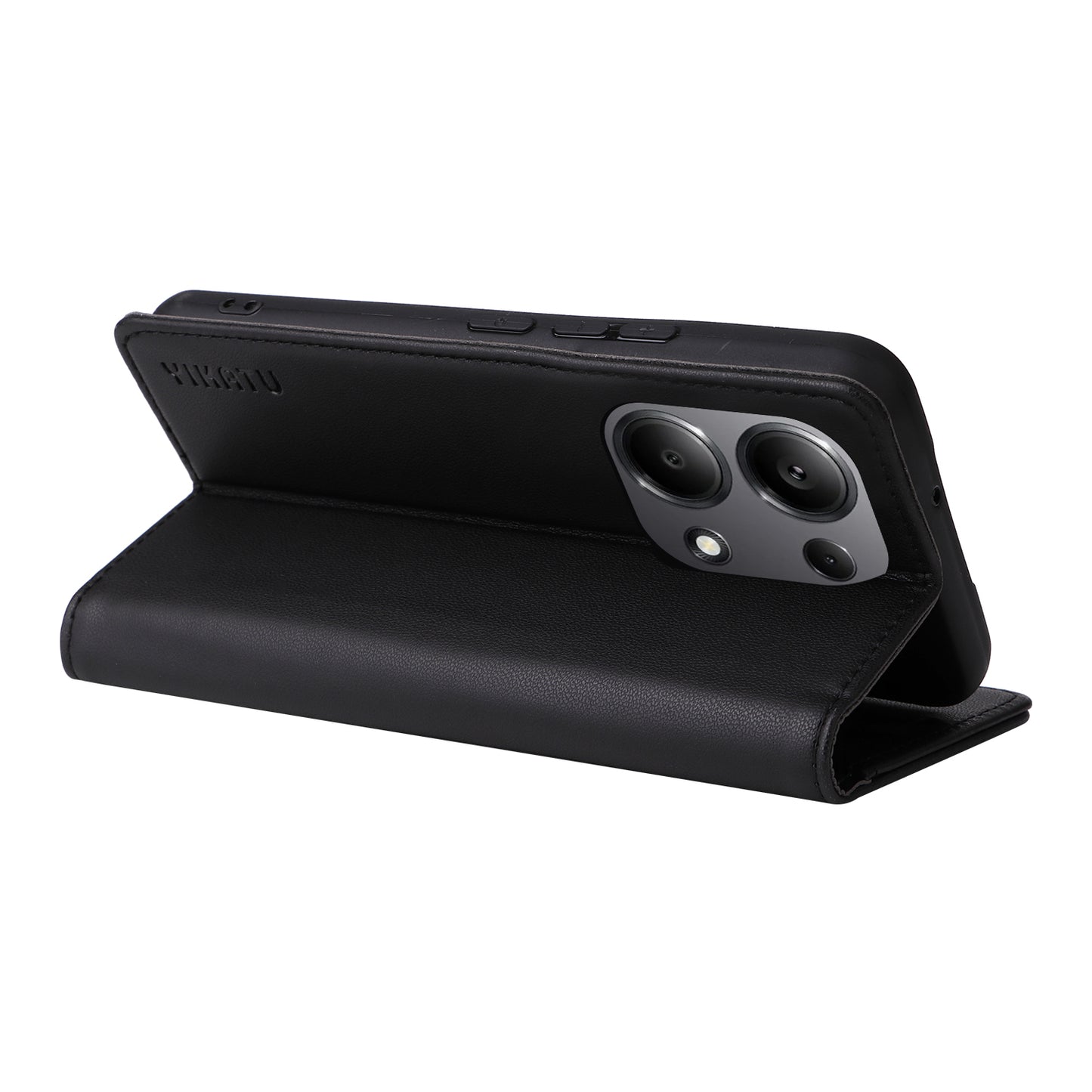 YIKATU YK-001 For Xiaomi Redmi Note 13 Pro 4G / Poco M6 Pro 4G Case Magnetic Absorption PU Leather Cover - Black