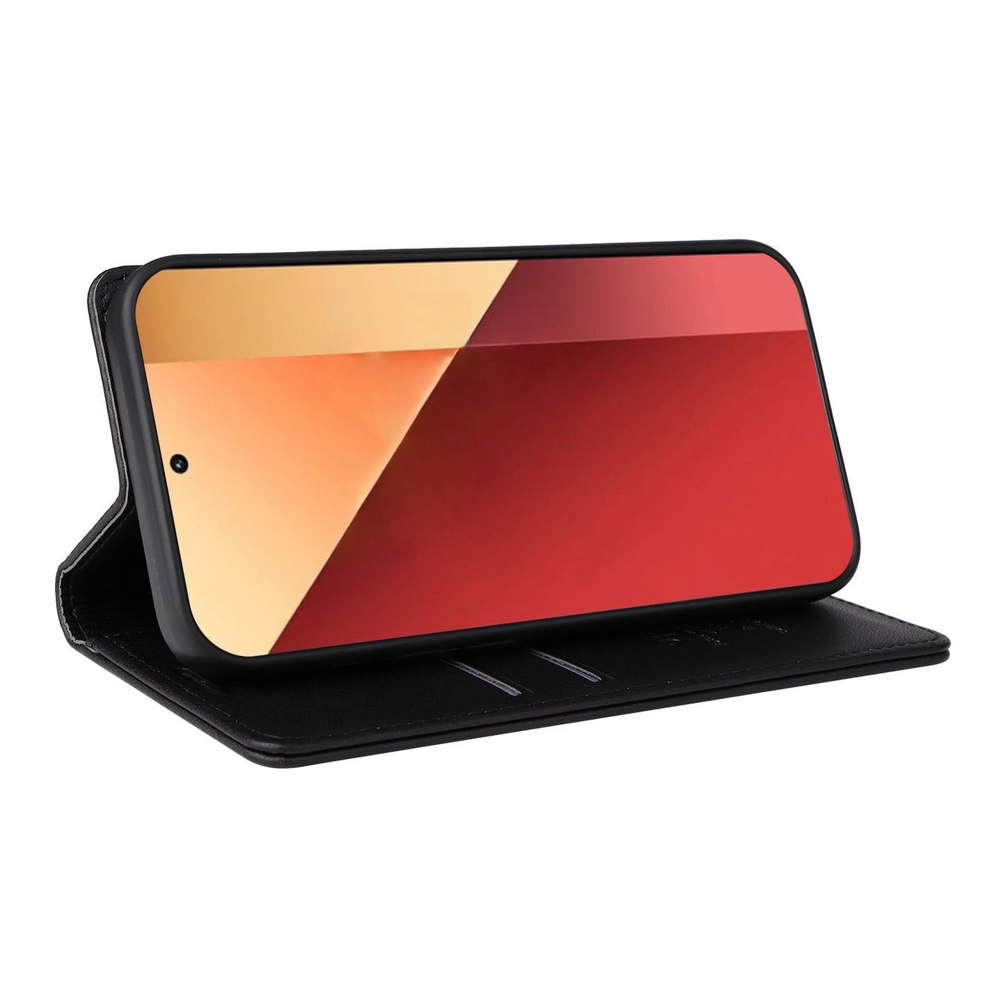 YIKATU YK-001 For Xiaomi Redmi Note 13 Pro 4G / Poco M6 Pro 4G Case Magnetic Absorption PU Leather Cover - Black