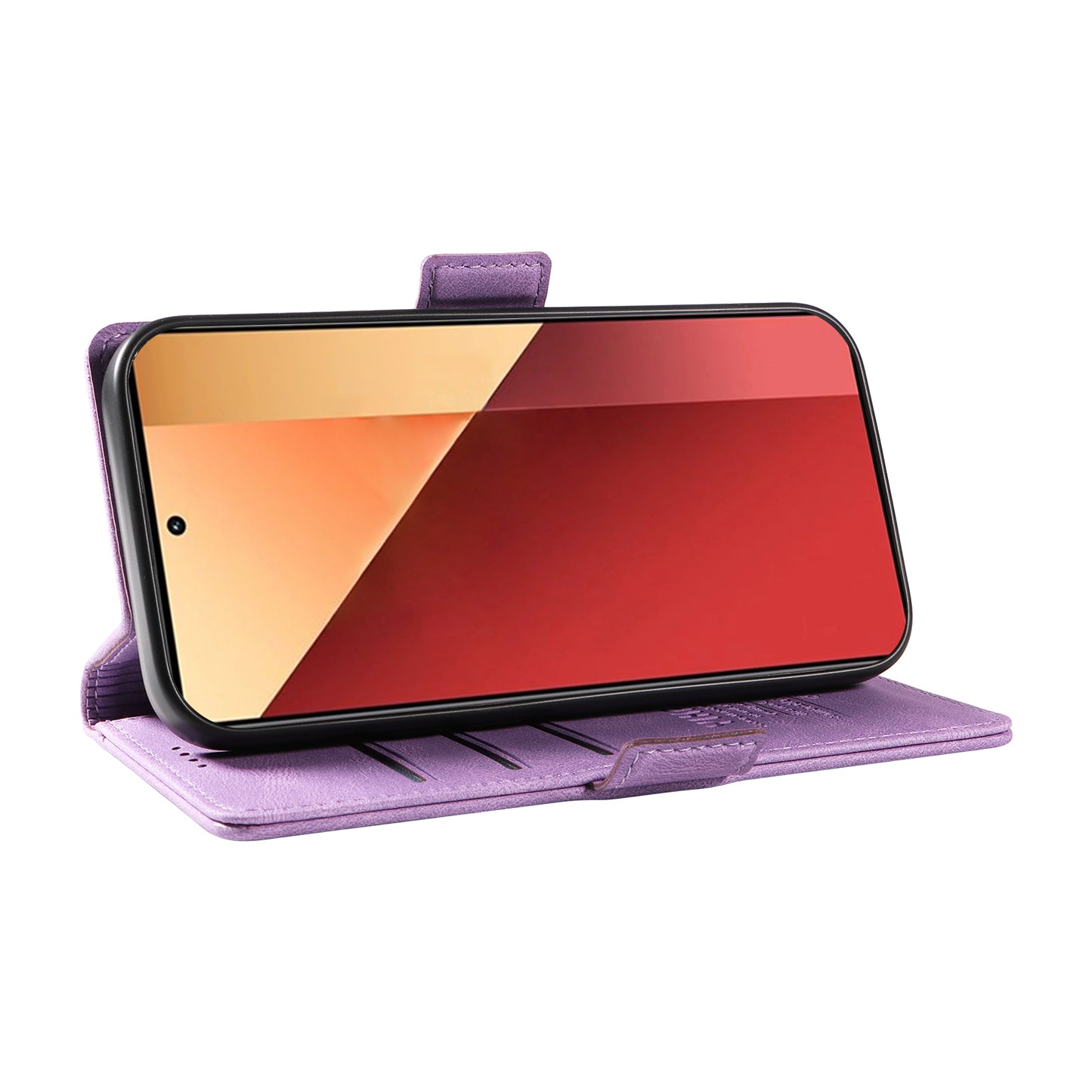 YIKATU YK-005 For Xiaomi Redmi Note 13 Pro 4G / Poco M6 Pro 4G Case Wallet Flip Phone Cover - Purple