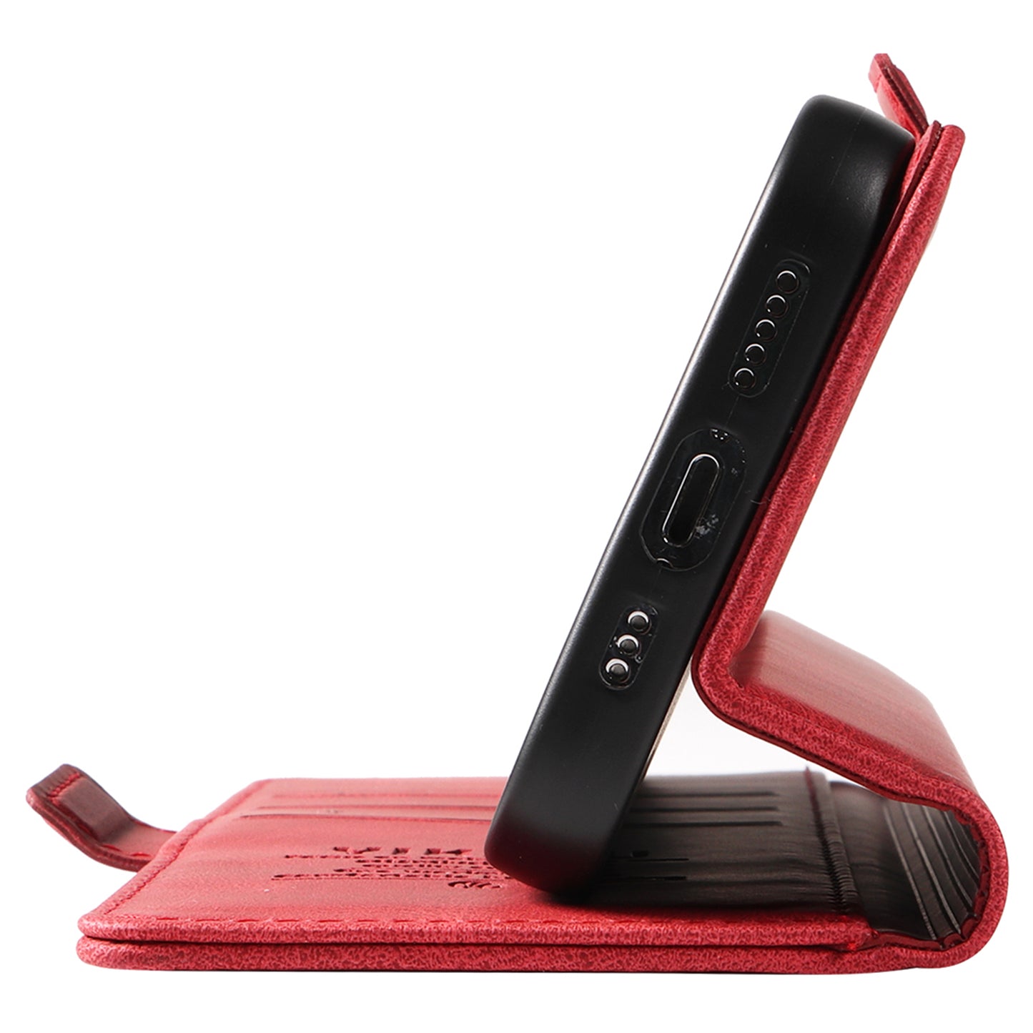 YIKATU YK-005 For Xiaomi Redmi Note 13 Pro 4G / Poco M6 Pro 4G Case Wallet Flip Phone Cover - Red