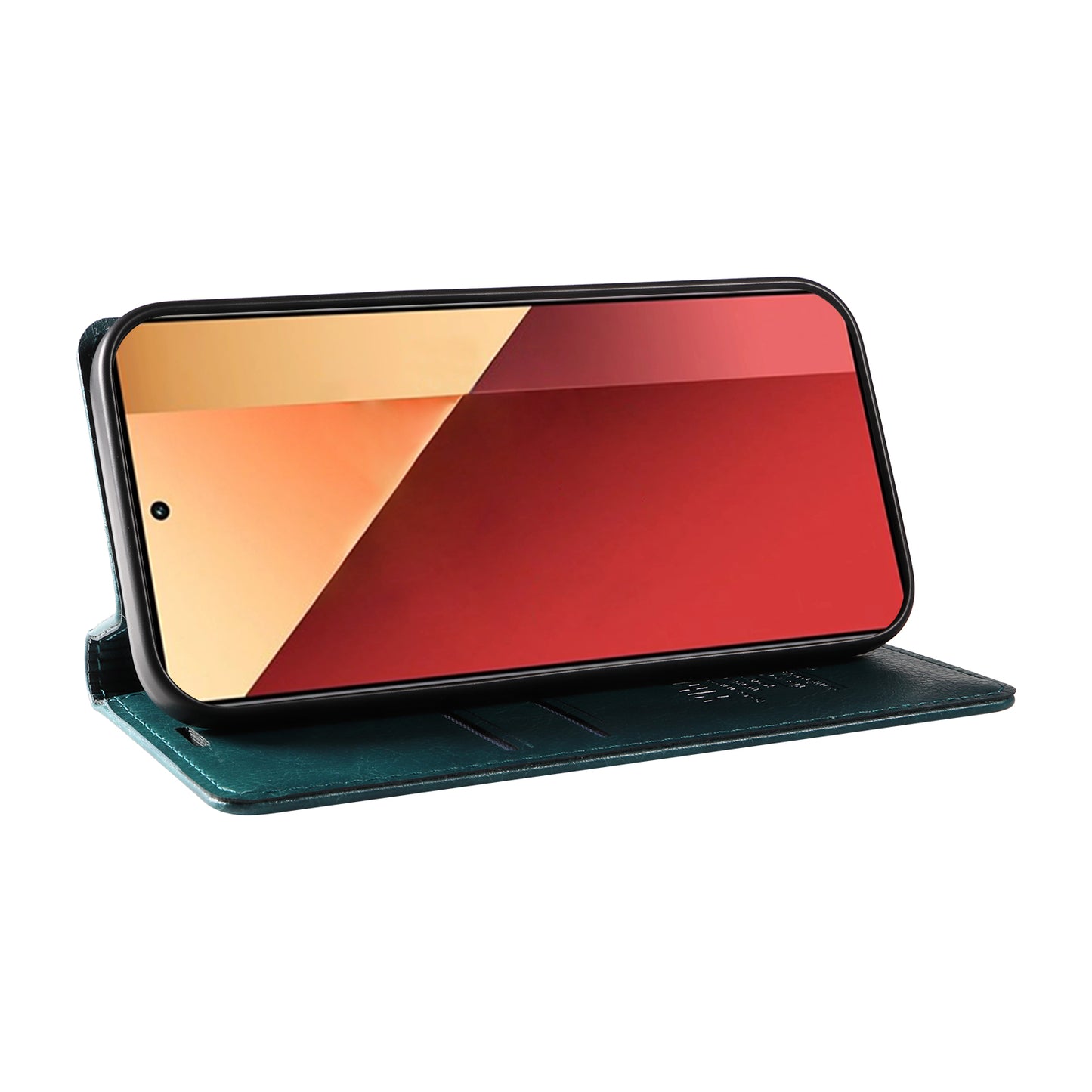 YIKATU YK-006 For Xiaomi Redmi Note 13 Pro 4G / Poco M6 Pro 4G Case Flip Wallet Phone Cover Litchi Texture - Blue