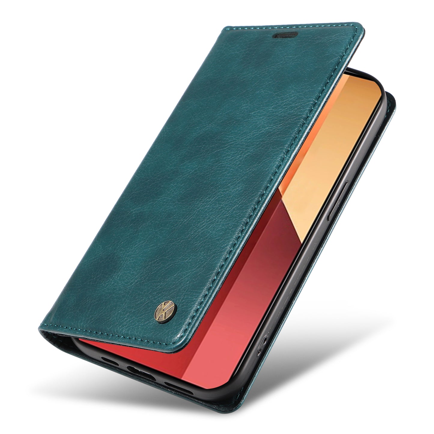 YIKATU YK-006 For Xiaomi Redmi Note 13 Pro 4G / Poco M6 Pro 4G Case Flip Wallet Phone Cover Litchi Texture - Blue