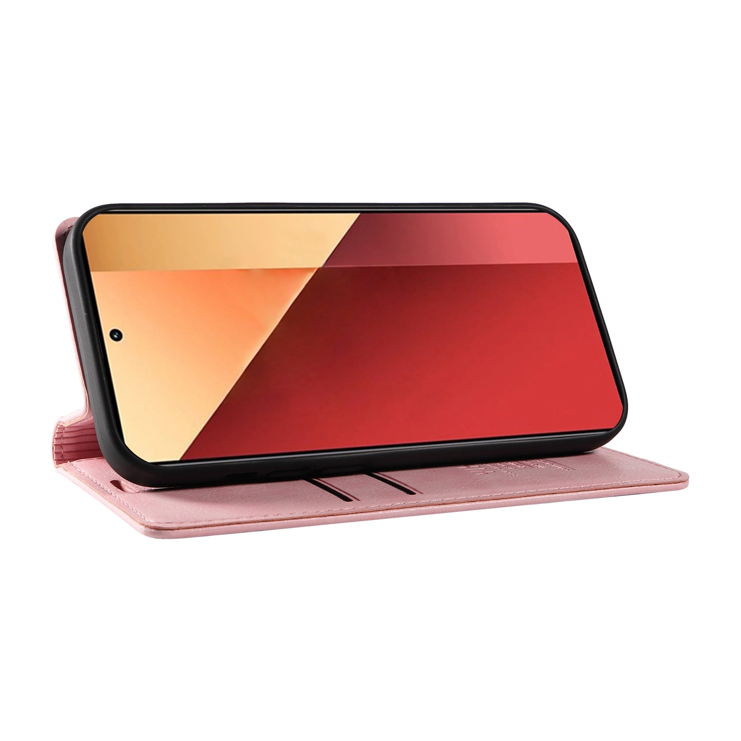 YIKATU YK-006 For Xiaomi Redmi Note 13 Pro 4G / Poco M6 Pro 4G Case Flip Wallet Phone Cover Litchi Texture - Pink