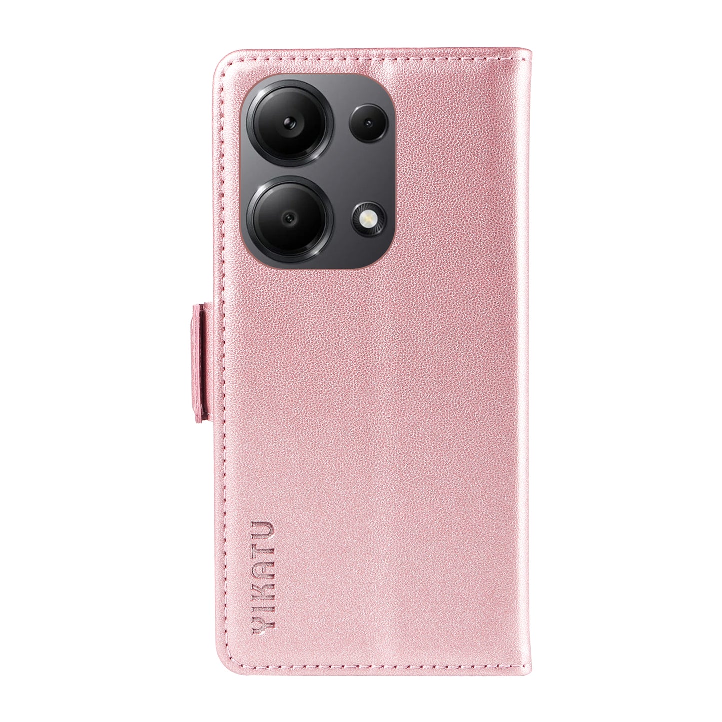 YIKATU YK-003 For Xiaomi Redmi Note 13 Pro 4G / Poco M6 Pro 4G Phone Case Stand Magnetic Protect Cover - Rose Gold