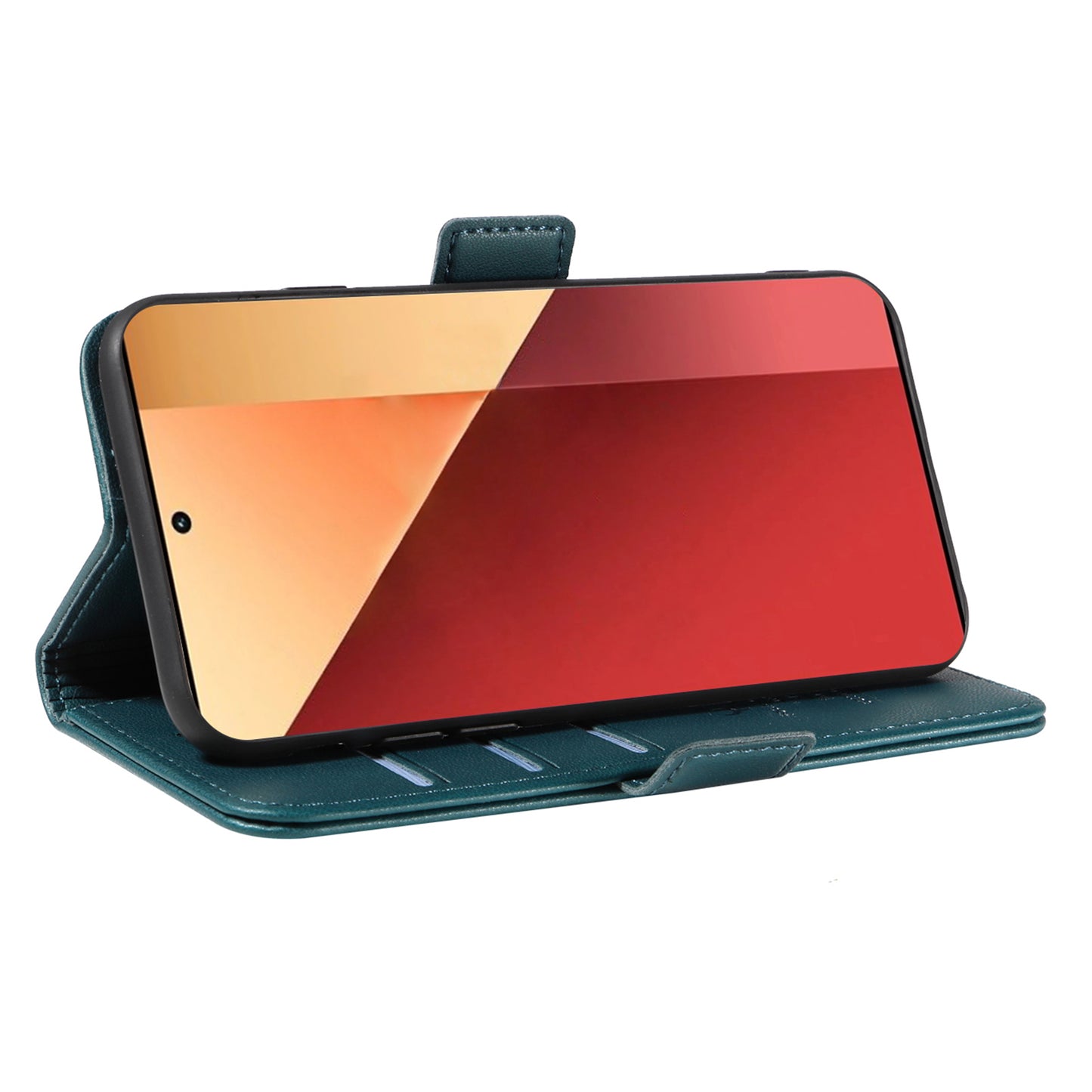 YIKATU YK-003 For Xiaomi Redmi Note 13 Pro 4G / Poco M6 Pro 4G Phone Case Stand Magnetic Protect Cover - Green
