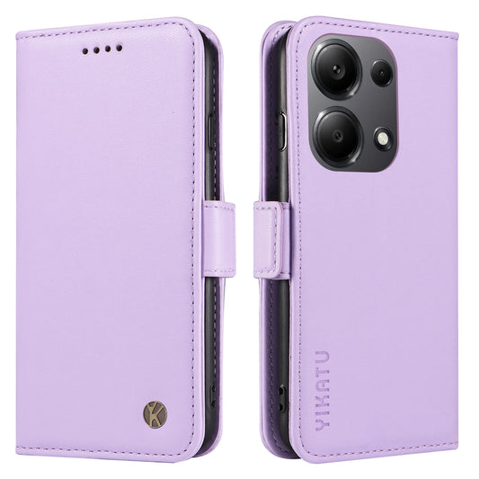YIKATU YK-003 For Xiaomi Redmi Note 13 Pro 4G / Poco M6 Pro 4G Phone Case Stand Magnetic Protect Cover - Light Purple